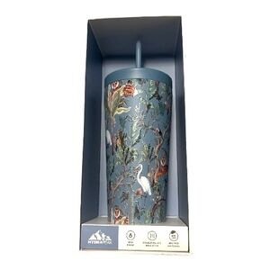 HydraPeak Blue Traveler Jungle White Lotus Tiger Tumbler Stainless Steel 25 Oz